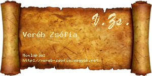 Veréb Zsófia névjegykártya